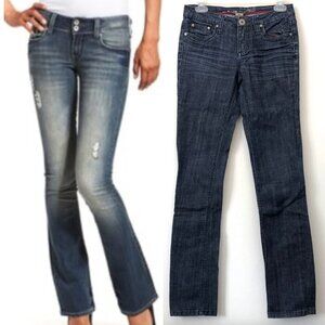 REFUGE Knockout Skinny Bootcut Jeans Dark Wash Distressed Faded Jean JUNIORS 5
